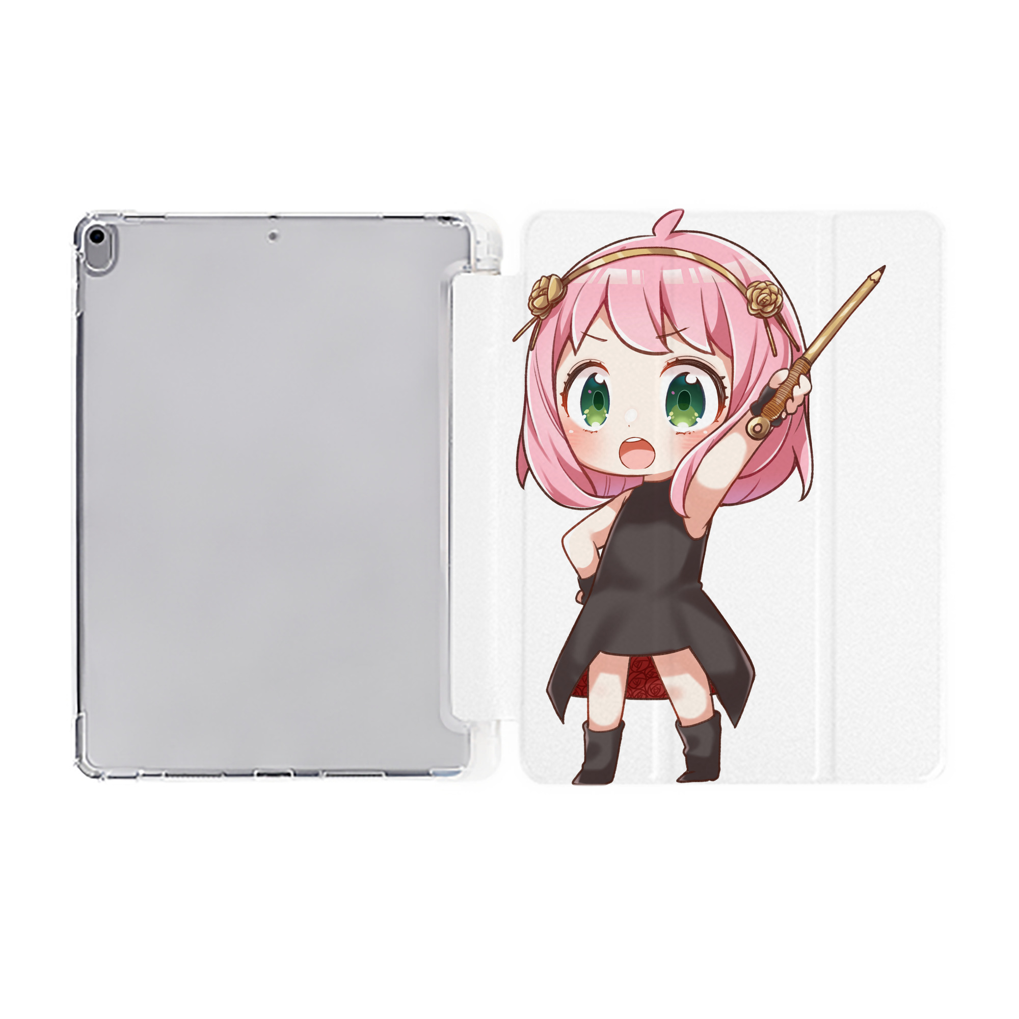 （画像用） SPY×FAMILY间谍家家酒 IPad ケース ペン収納付き 三つ折りスタンド PUレザー×シリコン 対応機種9.5/10.5/10.9インチ